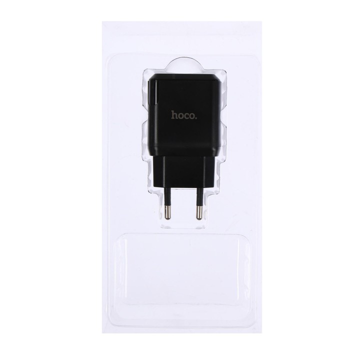 Сетевое зарядное устройство Hoco N6, 18 Вт, 2 USB QC3.0 - 3 А, черный