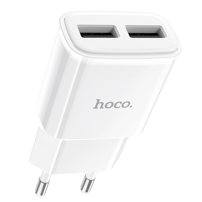 Сетевое зарядное устройство Hoco C88A, 2 USB - 2.4 А, белый