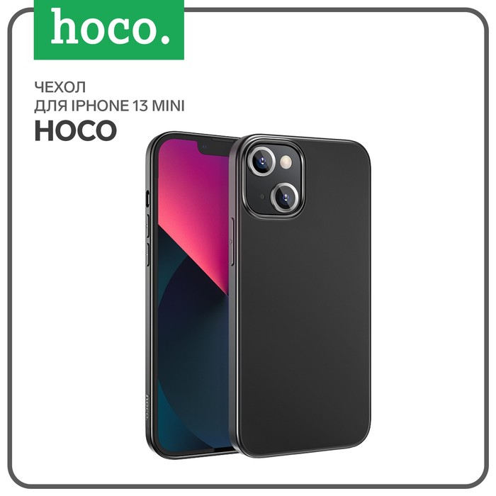 

Чехол Hoco, для iPhone 13 mini, полиуретан (TPU), толщина 1 мм, черный