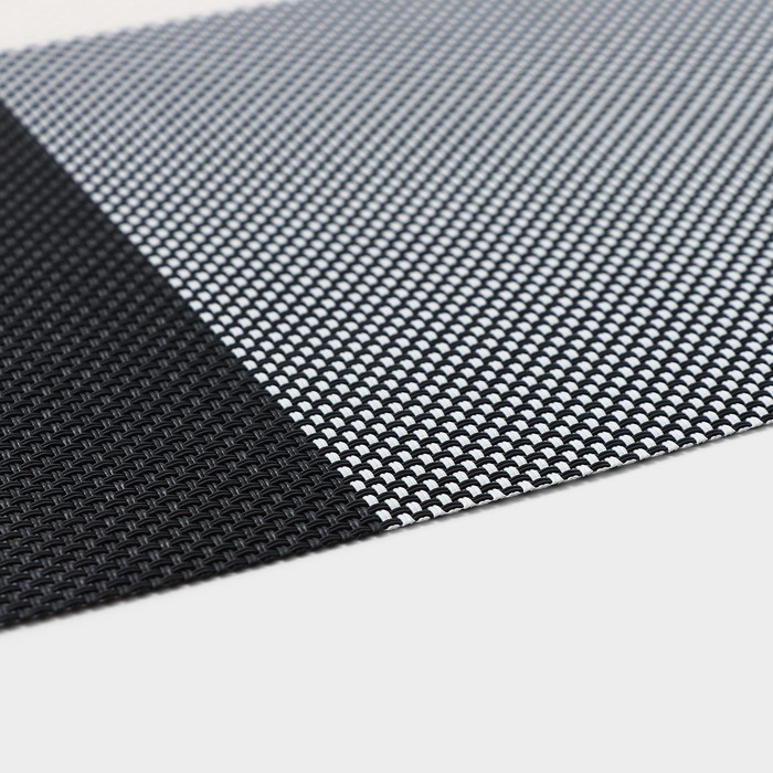 Набор салфеток сервировочных на стол Доляна «Настроение», 4 шт, 45×30 см, цвет бело-чёрный