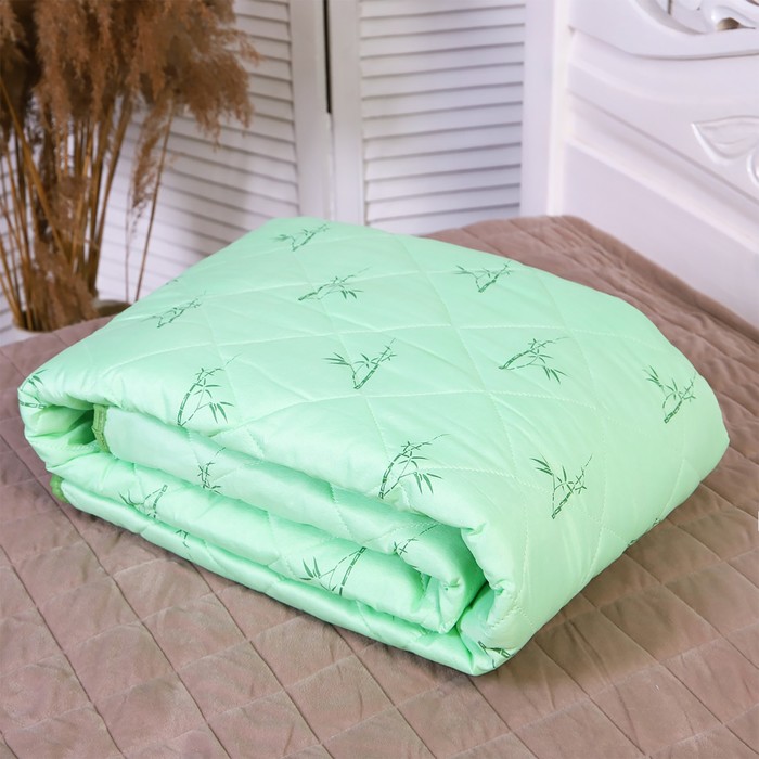 одеяло облегченное home decor бамбук 1 5 сп 140х205 см Одеяло Бамбук облегченное, 140х205 см, вес 860гр, микрофибра 150г/м, 100% полиэстер