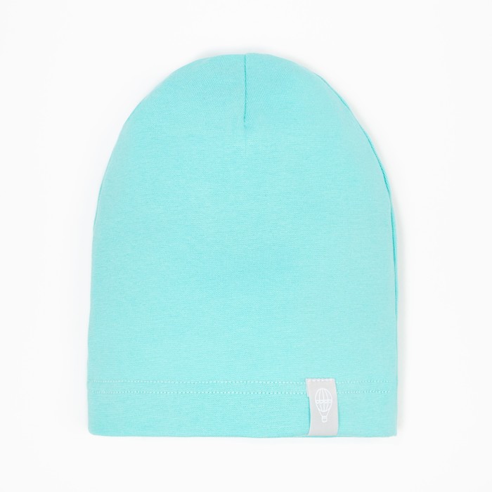 

Шапка однослойная детская, цвет мятный, размер 50-54