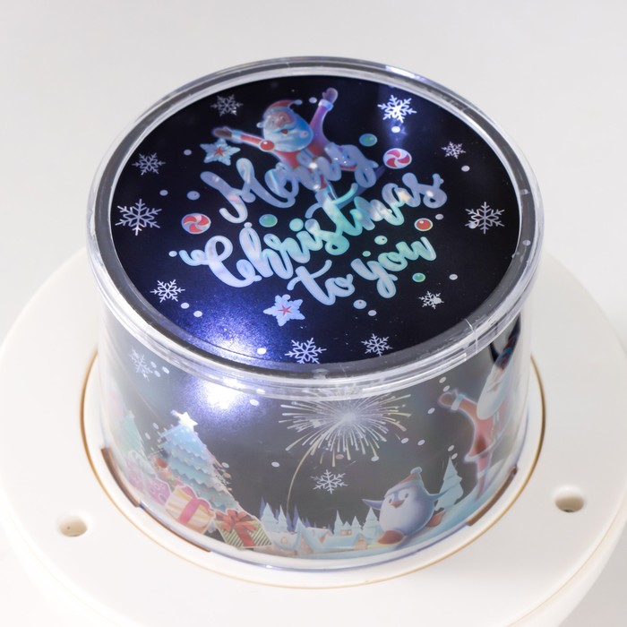 Ночник-проектор Галактика LED USB АКБ белый 13х13х15 см 7856859