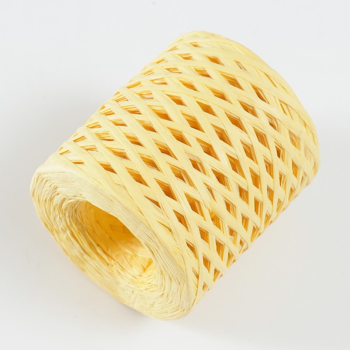 

Пряжа 100% целлюлоза "Softino Raffia Color" ленточная, жёлтая 200м ±2м 120 гр