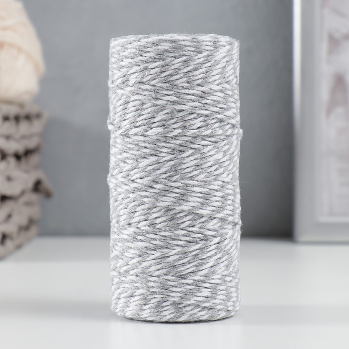 

Пряжа 100% целлюлоза "Softino Raffia Color Melange" кручёная, серая 100м ±2м 87 гр