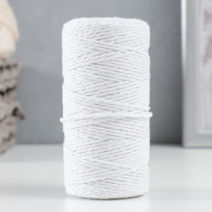 

Пряжа 100% целлюлоза "Softino Raffia Color Melange" кручёная, белая 100м ±2м 87 гр
