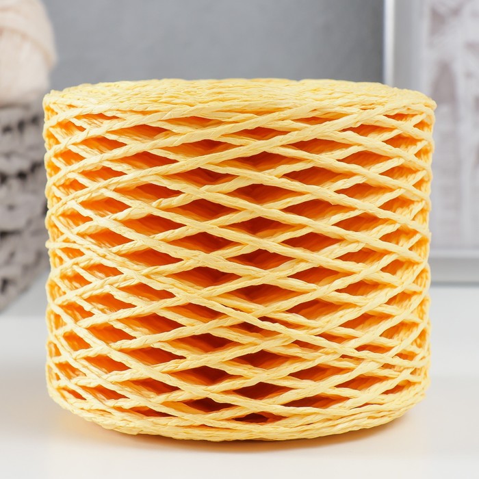 

Пряжа 100% целлюлоза "Softino Raffia Color" кручёная, жёлтая 200м ±2м 120 гр