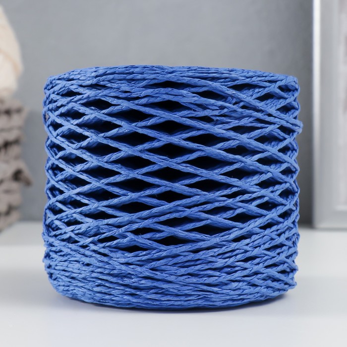 

Пряжа 100% целлюлоза "Softino Raffia Color" кручёная, синяя 200м ±2м 120 гр