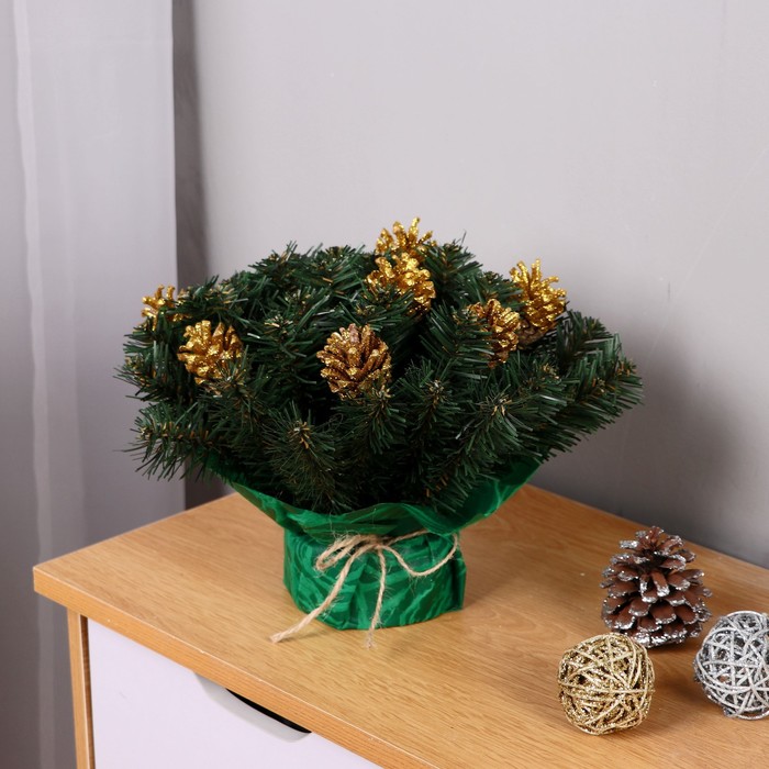 Новогодняя композиция Классическая шишки золото 25 см рождественская композиция luville новогодняя композиция 9x14 5x14 см