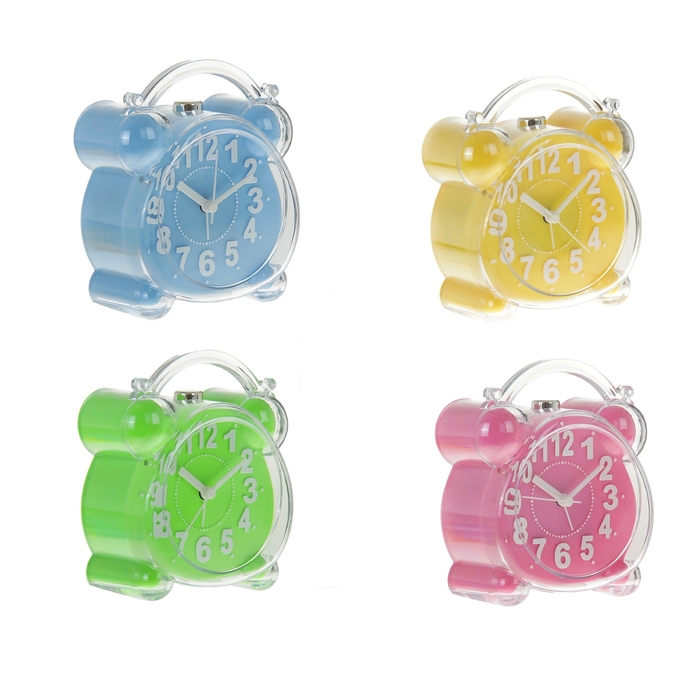 Будильник детский "Классика", два звонка, 14х11.5 см, микс