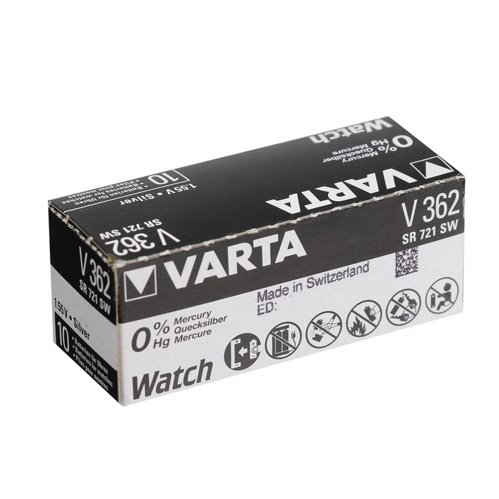 Батарейка Varta Silver Oxide, 362 (SR721SW) - 1BL, 1.55 В, блистер, 1 шт.