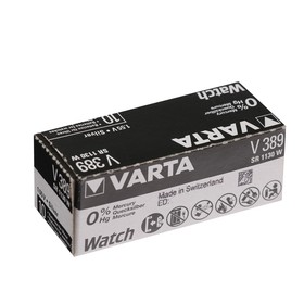 Батарейка Varta Silver Oxide, 389 - 1BL, 1.55 В, блистер, 1 шт.