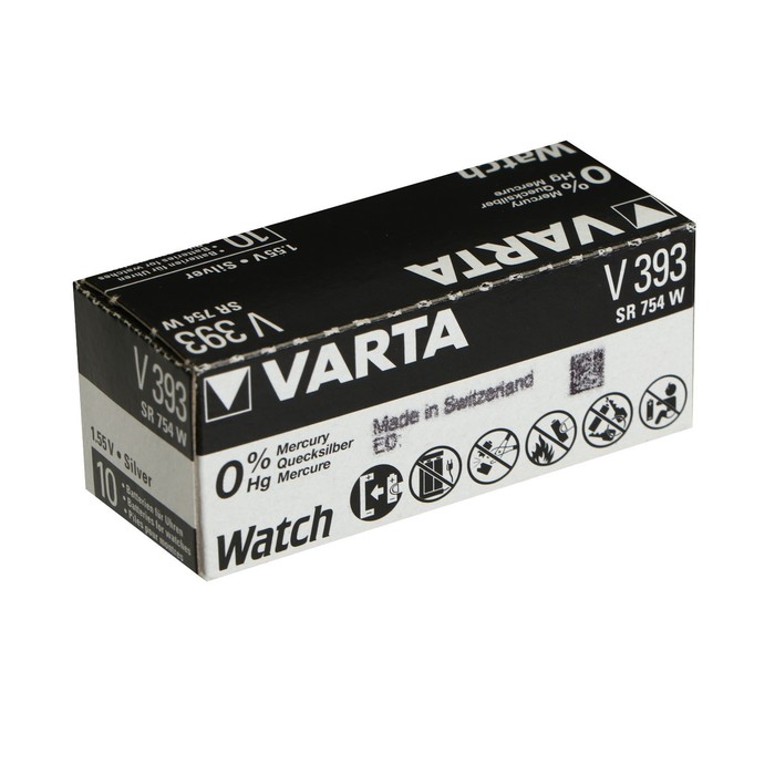 Батарейка Varta Silver Oxide, 393 - 1BL, 1.55 В, блистер, 1 шт.