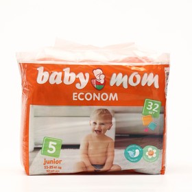 Подгузники для детей «Baby Mom» Econom 5, (11-25 кг), 32 шт