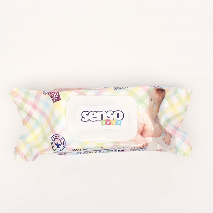Салфетки влажные для детей SENSO BABY, 120 шт салфетки для тела senso baby влажные салфетки simple
