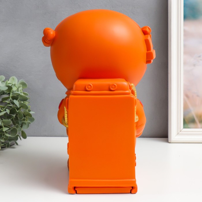 Сувенир полистоун салфетница+подставка "Космонавт" оранж 29х19х19 см 9045911