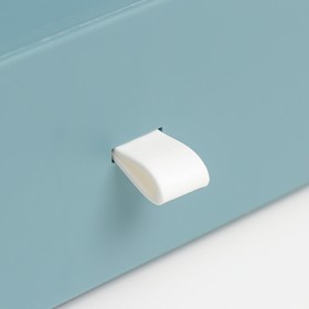 

Шкатулка пластик "Ящик" серо-синий 19,5х18х5,8 см