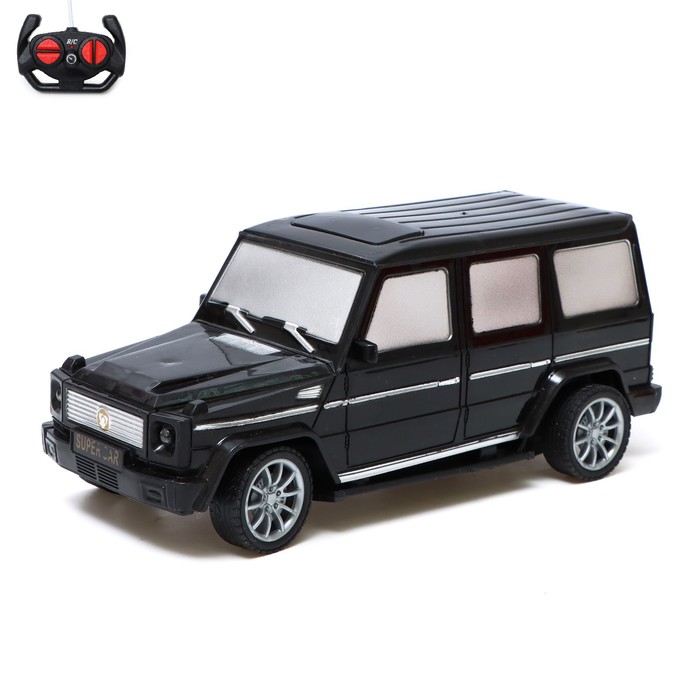 

Машина металлическая «Внедорожник», 1:18, световые эффекты, работает от батареек, цвет чёрный