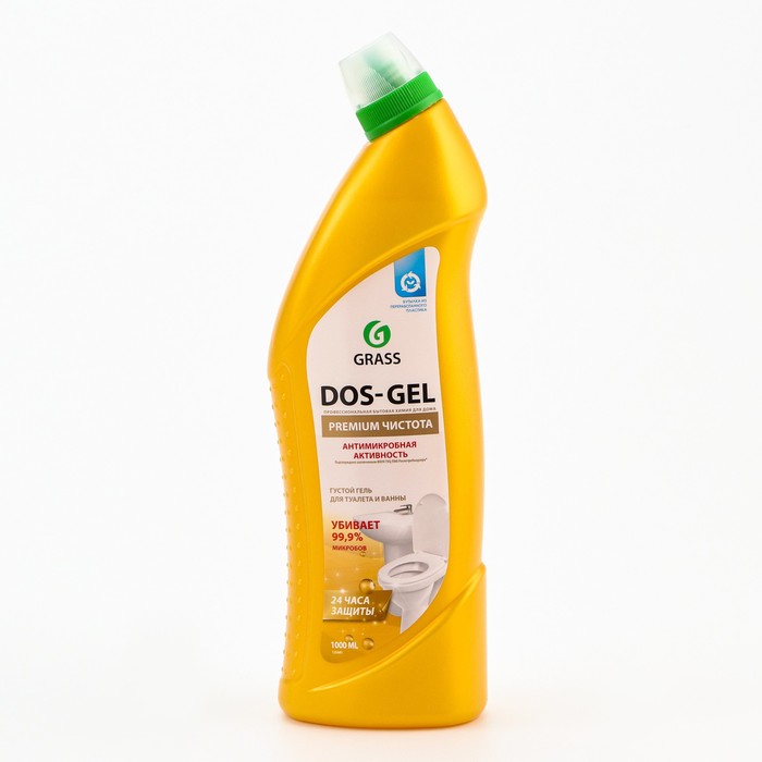Чистящий гель Dos Gel Premium, для туалета и ванны, 1000 мл универсальный чистящий гель grass dos gel premium 1000 мл