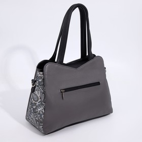 

Сумка-тоут на молнии, цвет серый