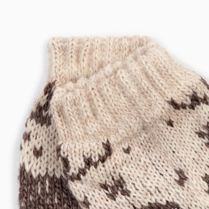 фото Носки детские шерстяные, цвет серый, размер 11-12 baranowool