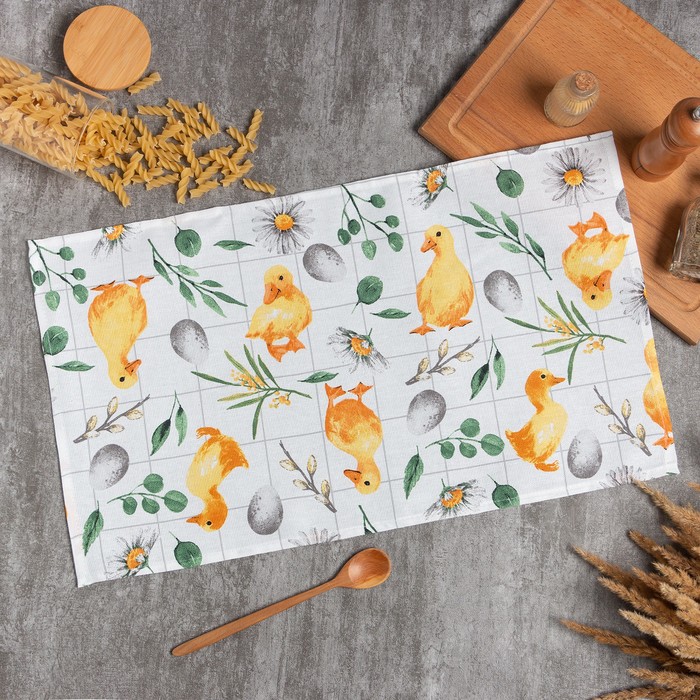 

Полотенце Доляна Duckling 35х60 см, 100% хл, рогожка 164 г/м2