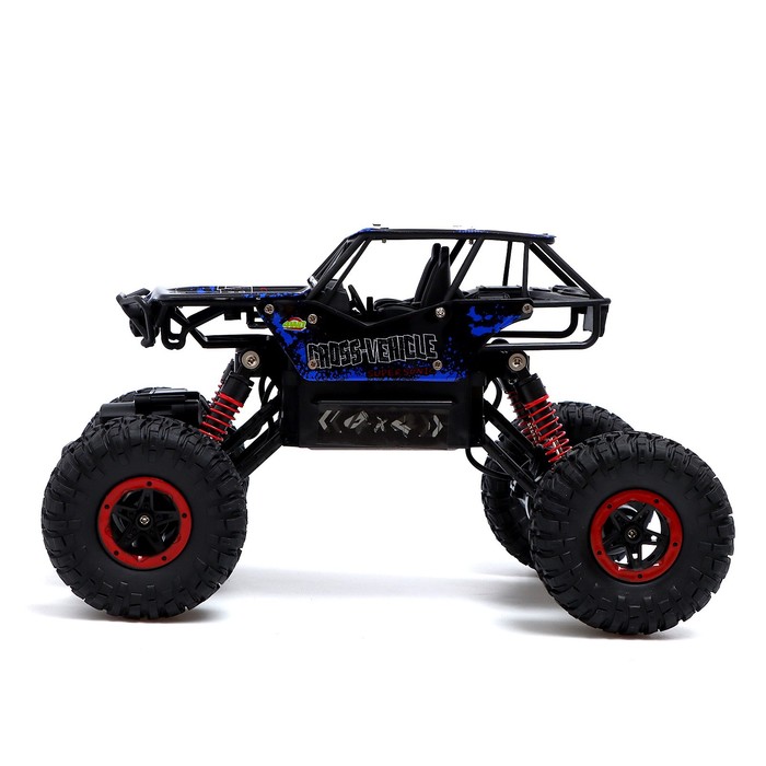 

Джип радиоуправляемый Monster, 1:16, 4WD, работает от аккумулятора, цвет синий