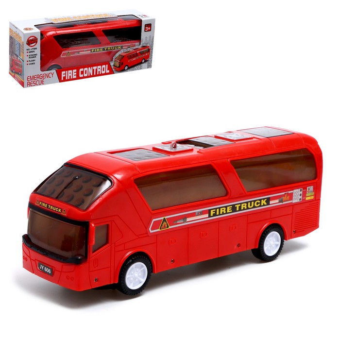Автобус «Город», свет и звук, работает от батареек, цвет красный машина полиция свет и звук работает от батареек цвет красный