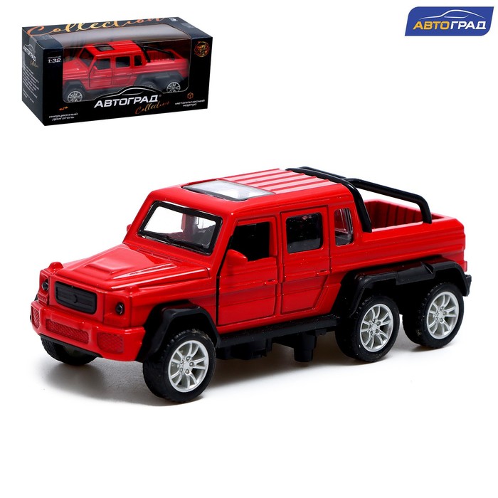 Машина металлическая «Джип 6X6», 1:32, инерция, цвет красный машина металлическая джип 6x6 1 32 инерция цвет красный