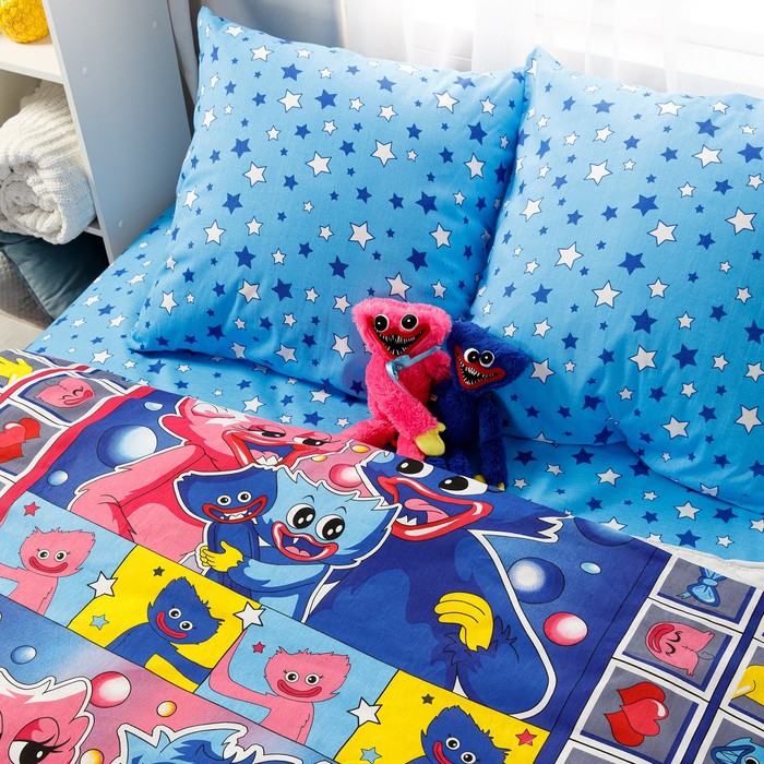 фото Постельное бельё 1,5 сп ночь нежна хаги ваги, размер 215х145, 147х215, 70х70 см бязь 120 г/м 100% хлопок