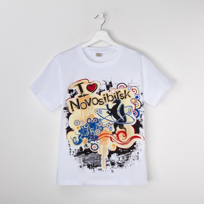 Футболка мужская "Collorista" Я люблю Новосибирск 100% хлопок, р-р L (48)