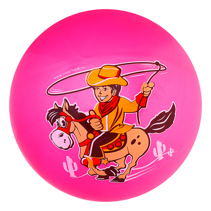 Мяч детский "Ковбой", 70 г, размер 20 см, цвета МИКС