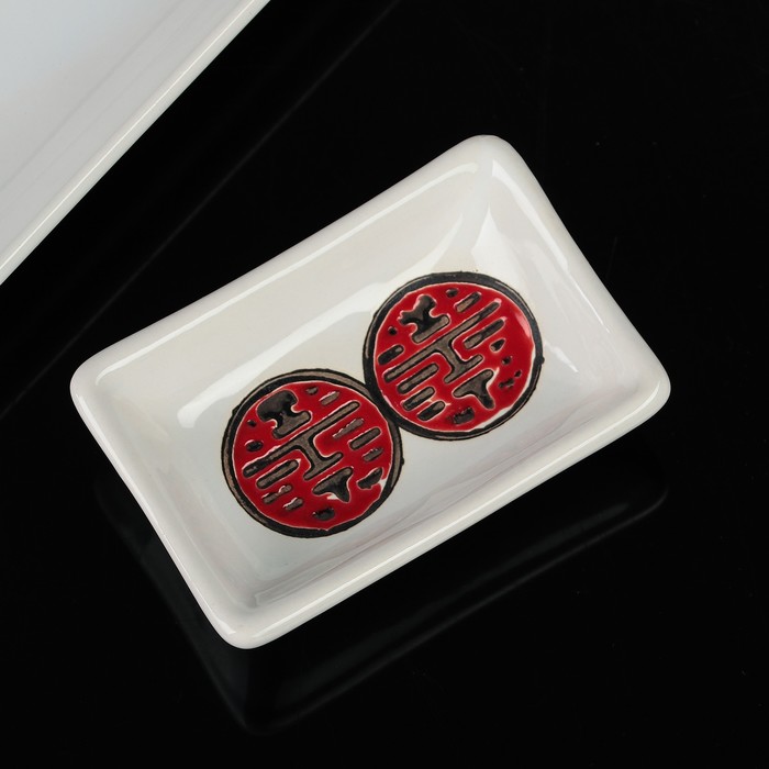 Набор для суши "Иероглифы на белом", 10 предметов