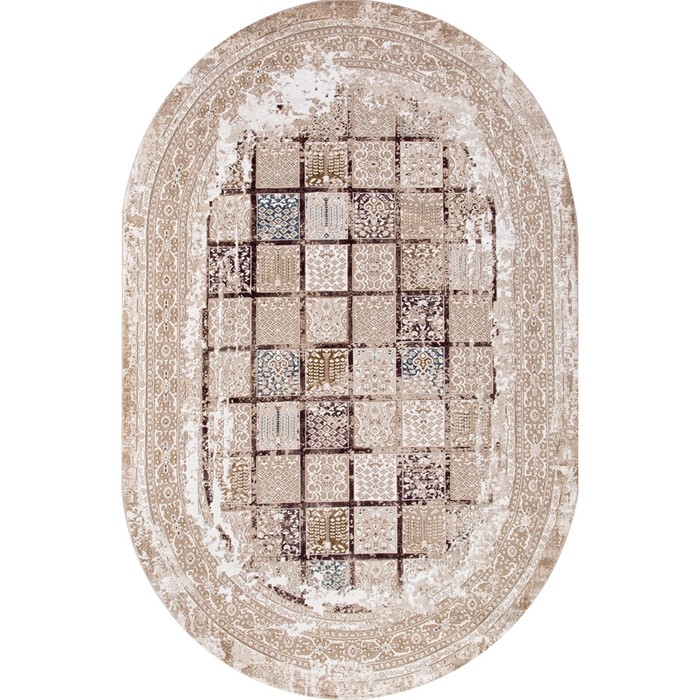 

Ковёр овальный Karmen Hali Quantum, размер 78x150 см, цвет brown/brown