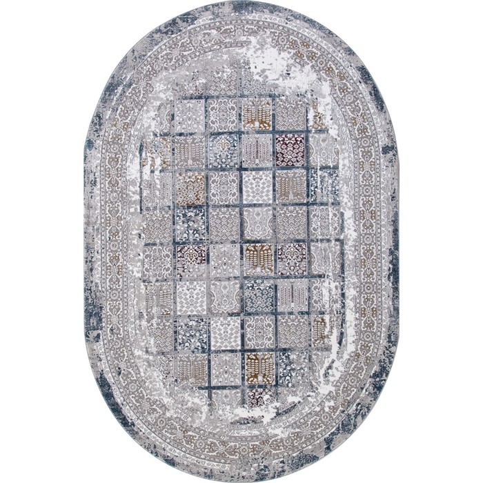 

Ковёр овальный Karmen Hali Quantum, размер 195x290 см, цвет grey/grey