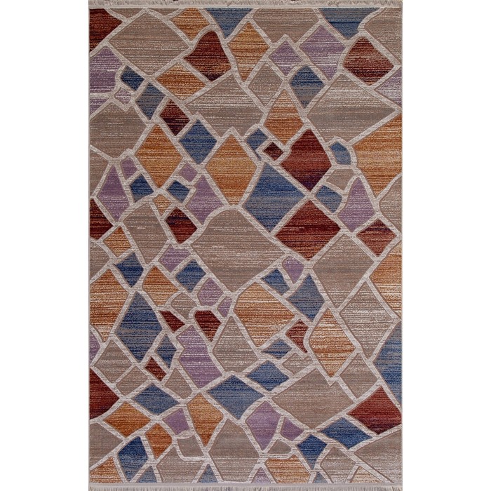 Ковёр прямоугольный Karmen Hali Rim, размер 228x340 см, цвет brown/brown ковёр прямоугольный karmen hali rim размер 228x340 см