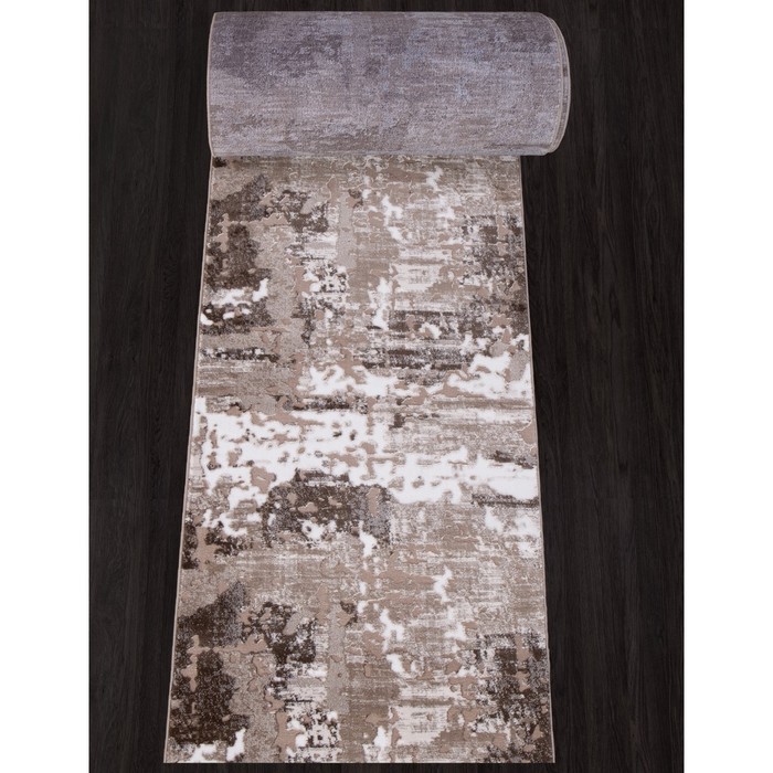 Ковровая дорожка Arda Mardan, размер 120x2500 см, цвет vizon shrink/brown