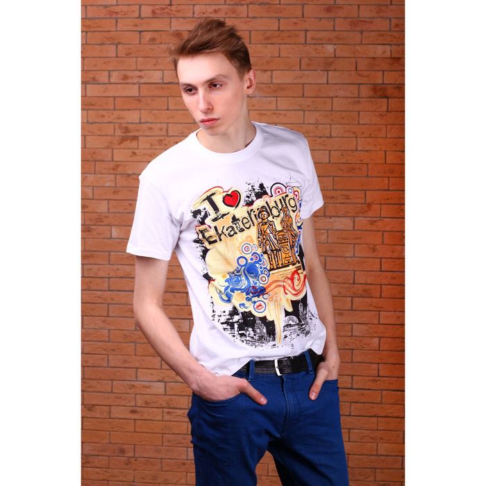 Футболка мужская "Collorista" Я люблю Екатеринбург 100% хлопок, р-р M (46)