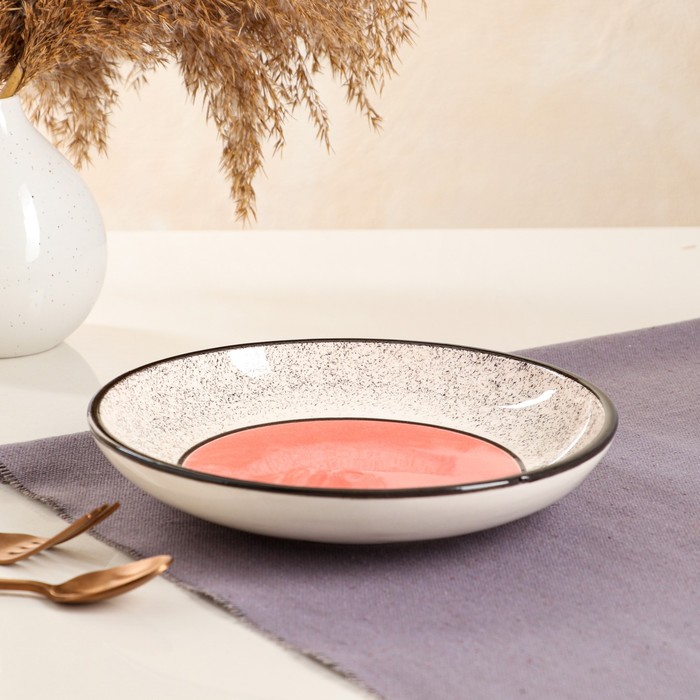 

Тарелка "Персия", глубокая, керамика, розовая, 20 см, 550 мл, Иран