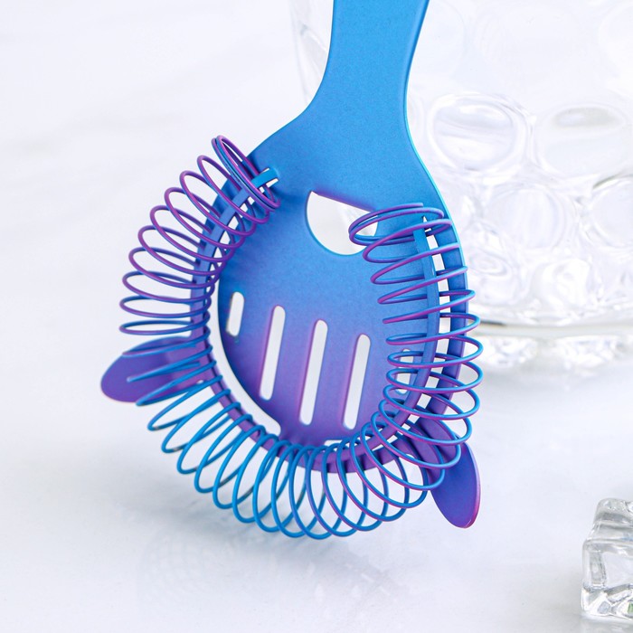 Стрейнер "Flume" с ушками, 14,3 см, цвет сине-фиолетовый