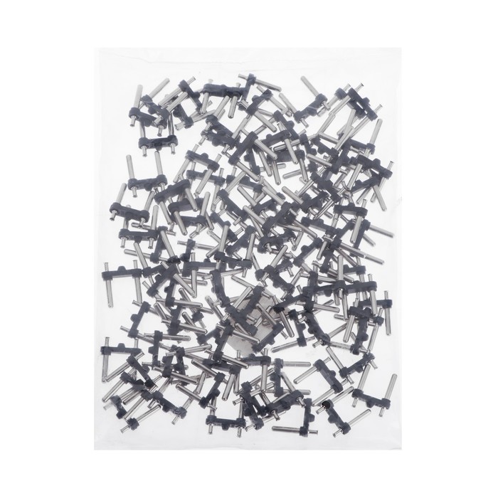 Арматура вилки, 10 А, 250 В, диам. штифта 4.0 мм, черная, набор (100 шт)