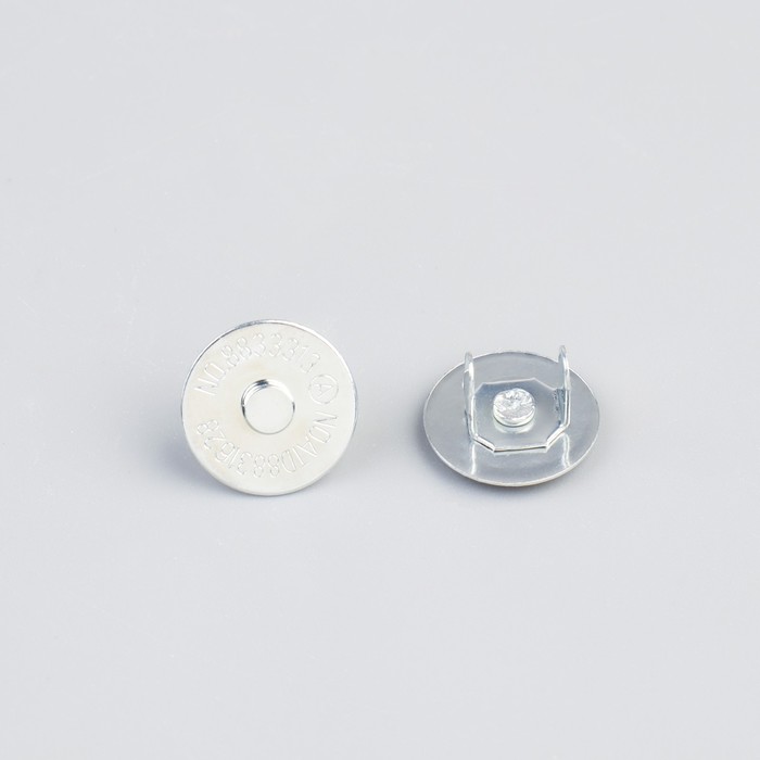 Кнопка магнитная d14мм (фас 200шт цена за шт) серебряный