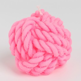 

Свеча фигурная из натурального воска "Клубок", 5,5 см, 60 г, 2 ч, розовый