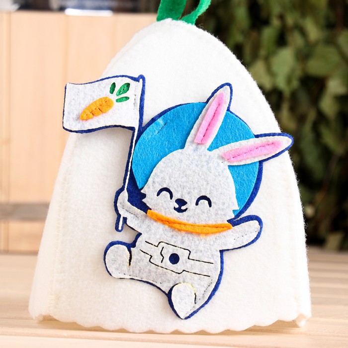 Шапка для бани с аппликацией "Покоритель Луны" 9272881