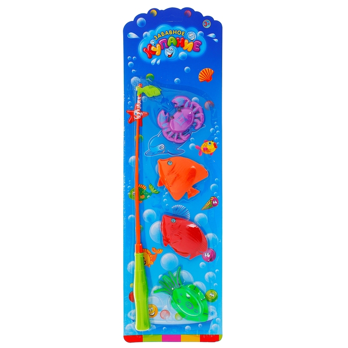 Игра "Весёлая рыбалка", удочка, 4 рыбки, цвета МИКС