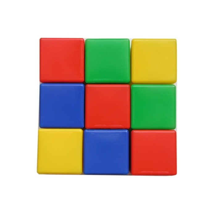 Набор кубиков, 9 элементов, 8 см набор строительных кубиков десятое королевство 9 элементов
