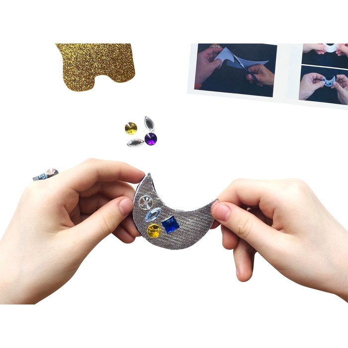 Набор для творчества: брошь-бант из фетра «Луна, конфетка, собачка» 9036776