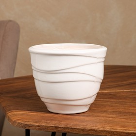 

Горшок для цветов "Узор", белый, керамика, без поддона, 1.4 л, 1 сорт, Иран