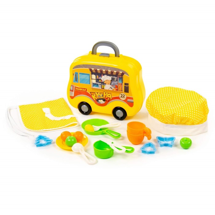 Набор детской посуды, в чемоданчике на колёсиках, 22 элемента набор детской посуды в чемоданчике на колёсиках 22 элемента