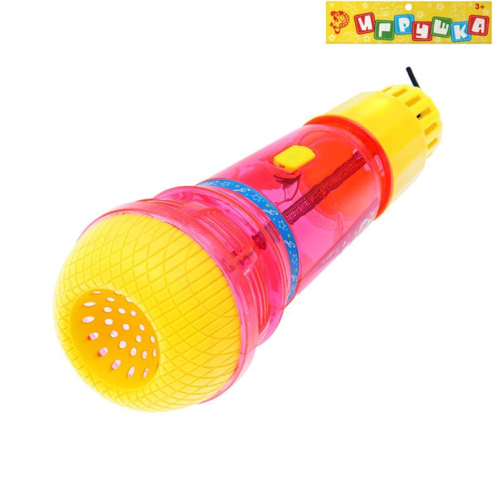 Микрофон "Супер звезда", световые эффекты, работает от батареек, МИКС